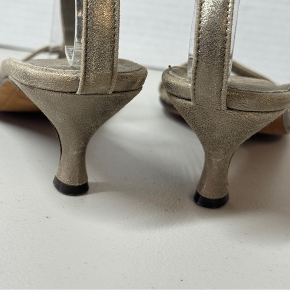 Vintage Donald J Pliner Slingback Y2K 90s Women's Open Toe Heels Size 7 - Picture 13 of 16